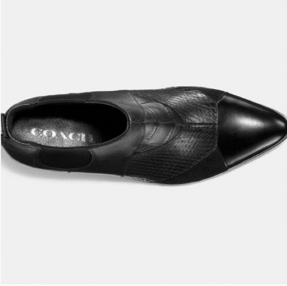 Coach Suffolk Patchwork black snake/calf bootie - Picture 3 of 9